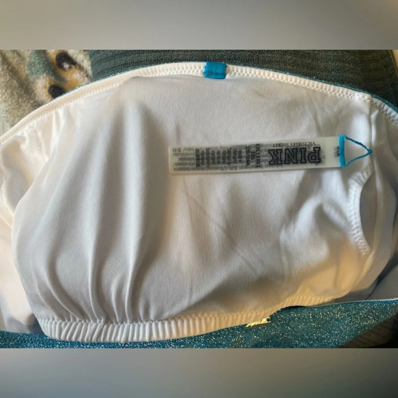 PINK Shimmer Bandeau Bikini Top - Picture 8 of 8